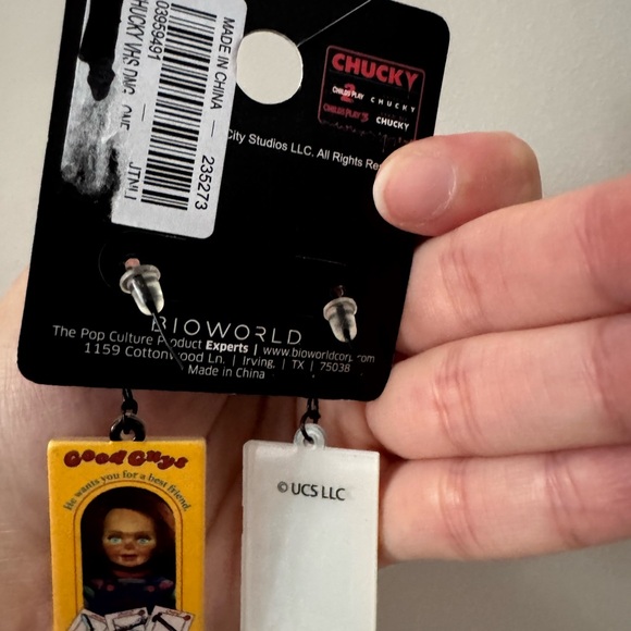 Chucky Horror Earrings - Picture 3 of 3